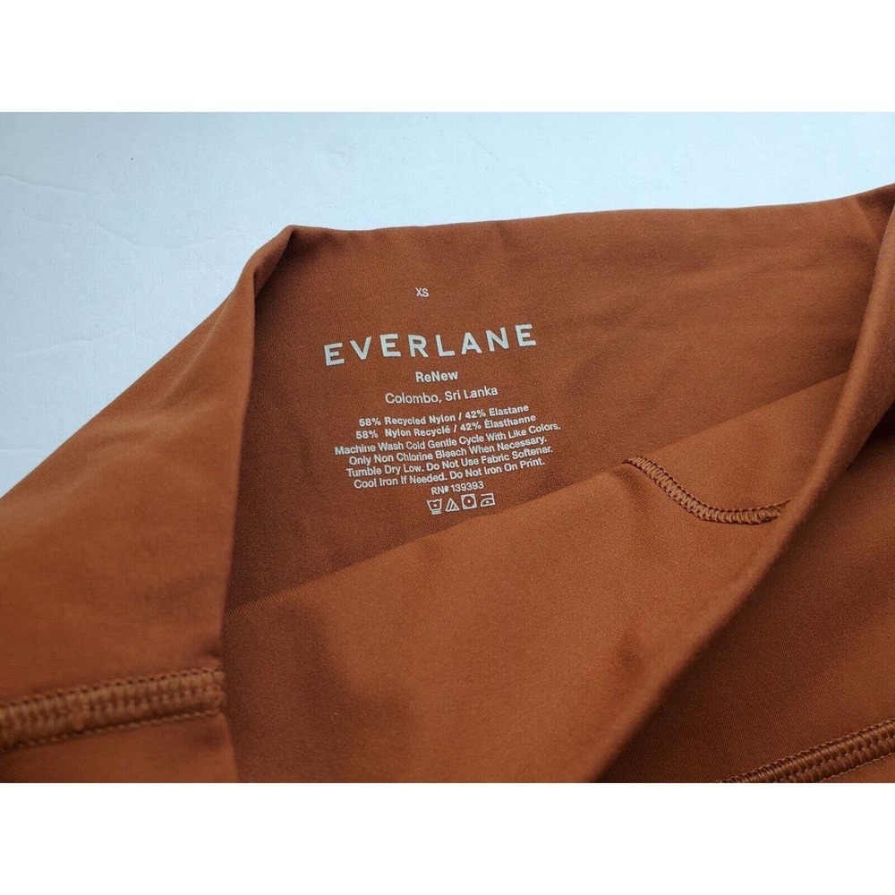 Everlane Renew Xs Bike Shorts High Rise Copper Recycled Eco-friendly Stretch - Picture 5 of 8